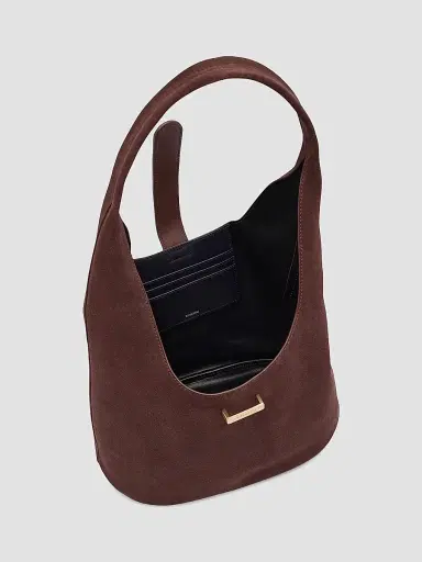 SIMKHAI Women's Khai Suede Hobo Bag - Cacao | Thumbnail 4 SIMKHAI Women's Khai Suede Hobo Bag - Cacao | Thumbnail 4