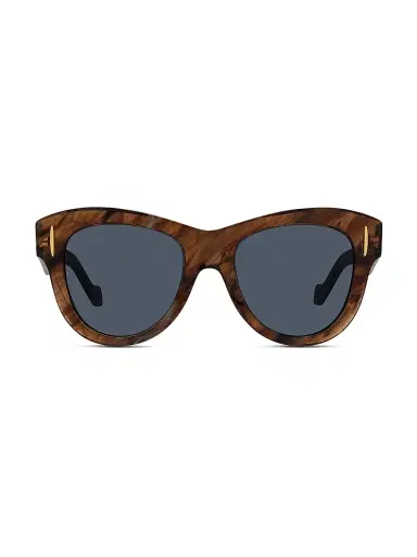 LOEWE Women's Anagram 51MM Geometric Sunglasses - Brown Horn Blue | Thumbnail 2 LOEWE Women's Anagram 51MM Geometric Sunglasses - Brown Horn Blue | Thumbnail 2