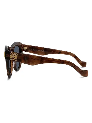 LOEWE Women's Anagram 51MM Geometric Sunglasses - Brown Horn Blue | Thumbnail 3 LOEWE Women's Anagram 51MM Geometric Sunglasses - Brown Horn Blue | Thumbnail 3