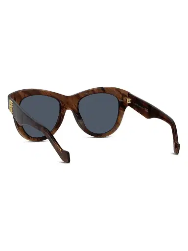 LOEWE Women's Anagram 51MM Geometric Sunglasses - Brown Horn Blue | Thumbnail 4 LOEWE Women's Anagram 51MM Geometric Sunglasses - Brown Horn Blue | Thumbnail 4