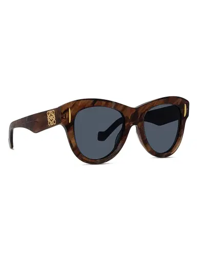 LOEWE Women's Anagram 51MM Geometric Sunglasses - Brown Horn Blue | Thumbnail 8 LOEWE Women's Anagram 51MM Geometric Sunglasses - Brown Horn Blue | Thumbnail 8