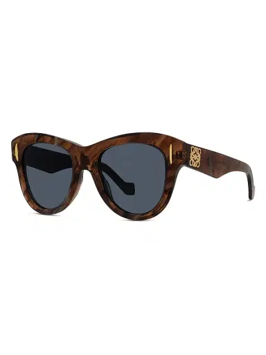 LOEWE Women's Anagram 51MM Geometric Sunglasses - Brown Horn Blue | Thumbnail 1 LOEWE Women's Anagram 51MM Geometric Sunglasses - Brown Horn Blue | Thumbnail 1
