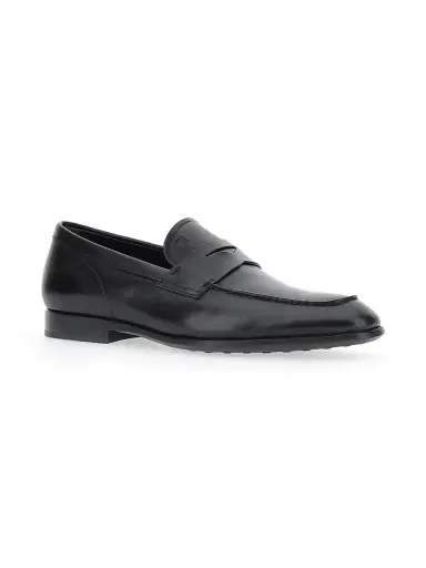 Tod's Men's Leather Penny Loafers - Black | Thumbnail 2 Tod's Men's Leather Penny Loafers - Black | Thumbnail 2