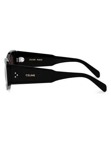 CELINE Women's Celine 3 Dots 54MM Rectangular Sunglasses - Shiny Black Violet | Thumbnail 3 CELINE Women's Celine 3 Dots 54MM Rectangular Sunglasses - Shiny Black Violet | Thumbnail 3