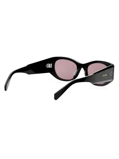 CELINE Women's Celine 3 Dots 54MM Rectangular Sunglasses - Shiny Black Violet | Thumbnail 6 CELINE Women's Celine 3 Dots 54MM Rectangular Sunglasses - Shiny Black Violet | Thumbnail 6