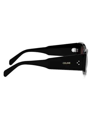 CELINE Women's Celine 3 Dots 54MM Rectangular Sunglasses - Shiny Black Violet | Thumbnail 7 CELINE Women's Celine 3 Dots 54MM Rectangular Sunglasses - Shiny Black Violet | Thumbnail 7