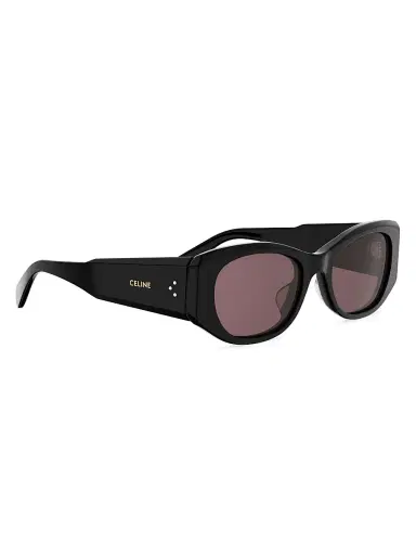 CELINE Women's Celine 3 Dots 54MM Rectangular Sunglasses - Shiny Black Violet | Thumbnail 8 CELINE Women's Celine 3 Dots 54MM Rectangular Sunglasses - Shiny Black Violet | Thumbnail 8