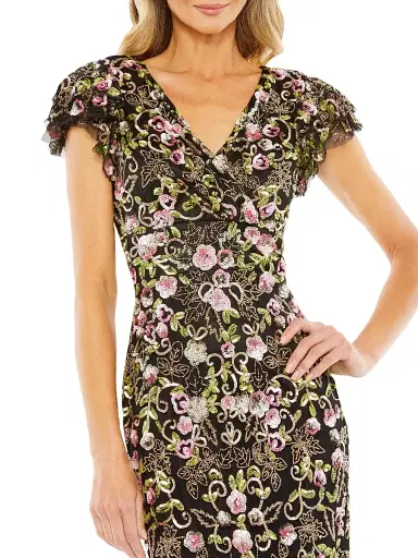 Mac Duggal Women's Embellished Cap-Sleeve Dress | Thumbnail 3 Mac Duggal Women's Embellished Cap-Sleeve Dress | Thumbnail 3