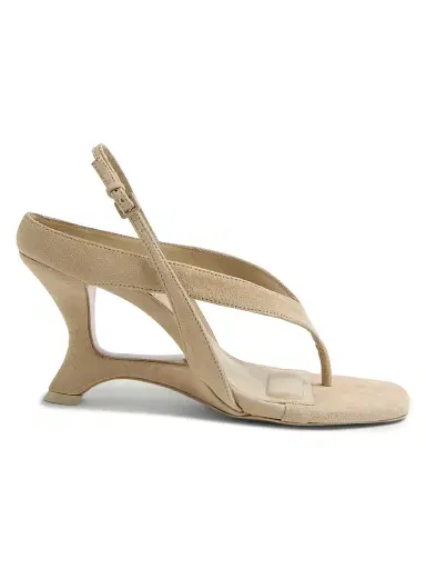 SIMKHAI Women's Darya 0MM Suede Wedge Sandals - Desert | Thumbnail 1 SIMKHAI Women's Darya 0MM Suede Wedge Sandals - Desert | Thumbnail 1