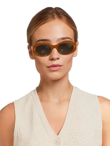 CELINE Women's Triomphe 52MM Oval Sunglasses - Dark Grey Cognac | Thumbnail 3 CELINE Women's Triomphe 52MM Oval Sunglasses - Dark Grey Cognac | Thumbnail 3