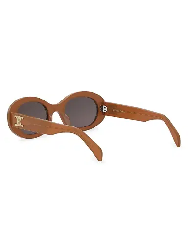CELINE Women's Triomphe 52MM Oval Sunglasses - Dark Grey Cognac | Thumbnail 6 CELINE Women's Triomphe 52MM Oval Sunglasses - Dark Grey Cognac | Thumbnail 6