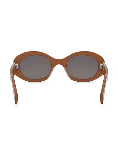 CELINE Women's Triomphe 52MM Oval Sunglasses - Dark Grey Cognac | Thumbnail 7 CELINE Women's Triomphe 52MM Oval Sunglasses - Dark Grey Cognac | Thumbnail 7