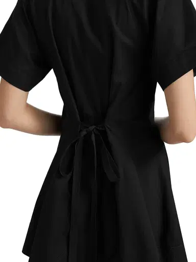 A.L.C. Women's Julie Asymmetric Cotton Mini-Shirtdress - Black | Thumbnail 6 A.L.C. Women's Julie Asymmetric Cotton Mini-Shirtdress - Black | Thumbnail 6