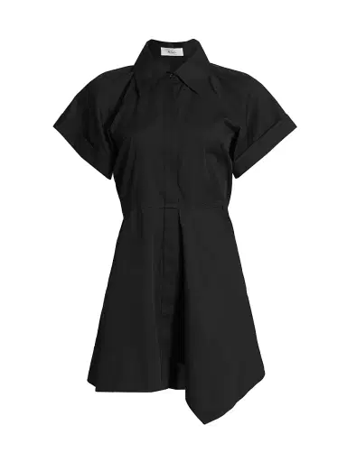 A.L.C. Women's Julie Asymmetric Cotton Mini-Shirtdress - Black | Thumbnail 1 A.L.C. Women's Julie Asymmetric Cotton Mini-Shirtdress - Black | Thumbnail 1