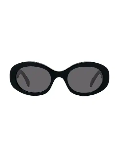 CELINE Women's Triomphe 52MM Oval Sunglasses - Black | Thumbnail 4 CELINE Women's Triomphe 52MM Oval Sunglasses - Black | Thumbnail 4