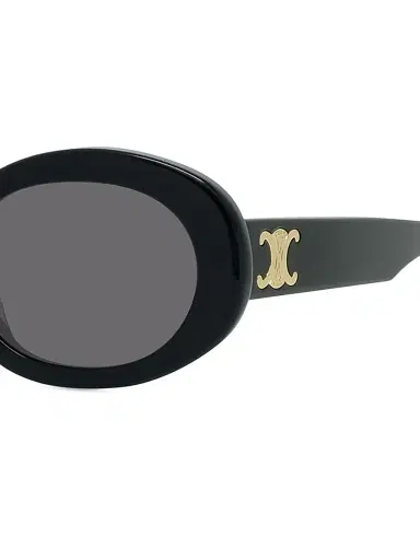 CELINE Women's Triomphe 52MM Oval Sunglasses - Black | Thumbnail 5 CELINE Women's Triomphe 52MM Oval Sunglasses - Black | Thumbnail 5