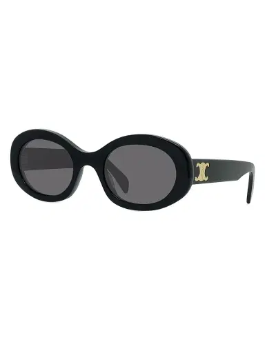 CELINE Women's Triomphe 52MM Oval Sunglasses - Black | Thumbnail 1 CELINE Women's Triomphe 52MM Oval Sunglasses - Black | Thumbnail 1