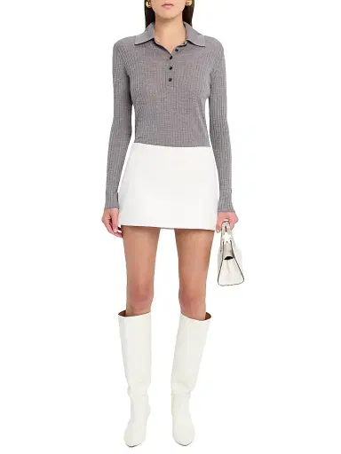 A.L.C. Women's Alex Wool Top - Medium Heather | Thumbnail 2 A.L.C. Women's Alex Wool Top - Medium Heather | Thumbnail 2