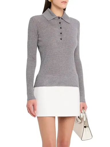 A.L.C. Women's Alex Wool Top - Medium Heather | Thumbnail 3 A.L.C. Women's Alex Wool Top - Medium Heather | Thumbnail 3