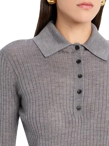 A.L.C. Women's Alex Wool Top - Medium Heather | Thumbnail 5 A.L.C. Women's Alex Wool Top - Medium Heather | Thumbnail 5