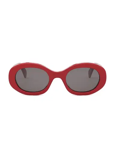 CELINE Women's Triomphe 52MM Oval Sunglasses - Red Smoke | Thumbnail 4 CELINE Women's Triomphe 52MM Oval Sunglasses - Red Smoke | Thumbnail 4