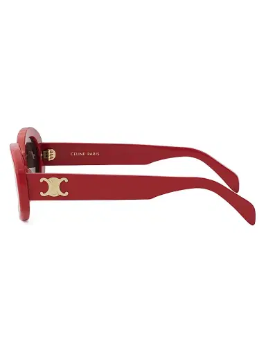 CELINE Women's Triomphe 52MM Oval Sunglasses - Red Smoke | Thumbnail 5 CELINE Women's Triomphe 52MM Oval Sunglasses - Red Smoke | Thumbnail 5