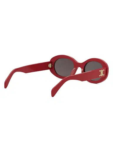 CELINE Women's Triomphe 52MM Oval Sunglasses - Red Smoke | Thumbnail 8 CELINE Women's Triomphe 52MM Oval Sunglasses - Red Smoke | Thumbnail 8