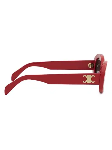 CELINE Women's Triomphe 52MM Oval Sunglasses - Red Smoke | Thumbnail 9 CELINE Women's Triomphe 52MM Oval Sunglasses - Red Smoke | Thumbnail 9