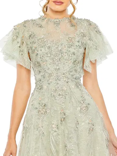 Mac Duggal Women's Sequin-Embellished Gown - Seafoam - Size 16 | Thumbnail 3 Mac Duggal Women's Sequin-Embellished Gown - Seafoam - Size 16 | Thumbnail 3