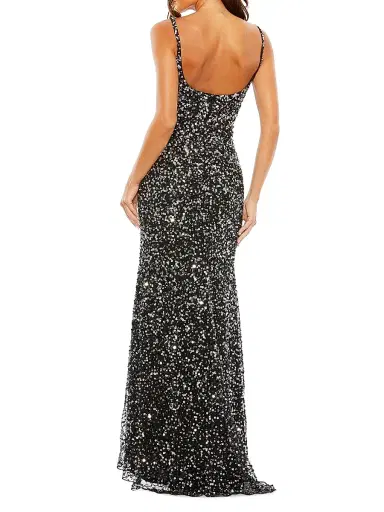 Mac Duggal Women's Sleeveless Sequined Slip Gown - Black - Size 12 | Thumbnail 3 Mac Duggal Women's Sleeveless Sequined Slip Gown - Black - Size 12 | Thumbnail 3