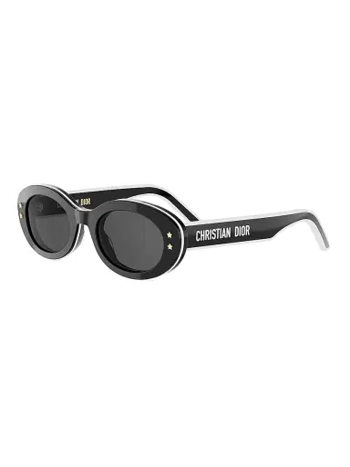 Dior Women's Pacific B4I 51MM Oval Sunglasses - Shiny Black And Smoke | Thumbnail 1 Dior Women's Pacific B4I 51MM Oval Sunglasses - Shiny Black And Smoke | Thumbnail 1