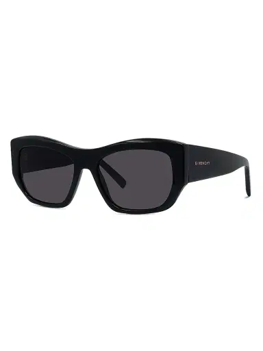 Givenchy Women's GV Day 54MM Geometric Sunglasses - Shiny Black Smoke | Thumbnail 1 Givenchy Women's GV Day 54MM Geometric Sunglasses - Shiny Black Smoke | Thumbnail 1