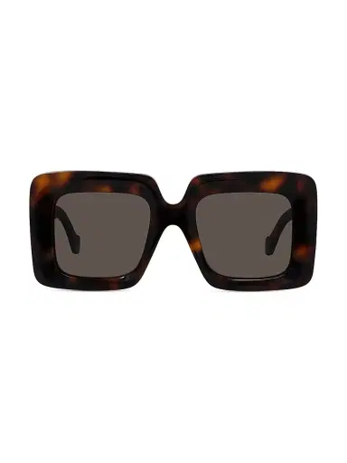 LOEWE Women's Anagram 51MM Rectangular Sunglasses - Dark Havana Brown | Thumbnail 2 LOEWE Women's Anagram 51MM Rectangular Sunglasses - Dark Havana Brown | Thumbnail 2