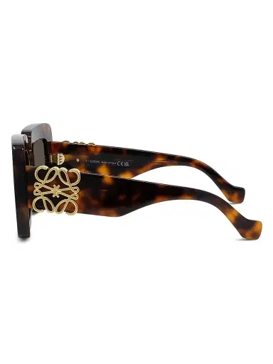 LOEWE Women's Anagram 51MM Rectangular Sunglasses - Dark Havana Brown | Thumbnail 3 LOEWE Women's Anagram 51MM Rectangular Sunglasses - Dark Havana Brown | Thumbnail 3