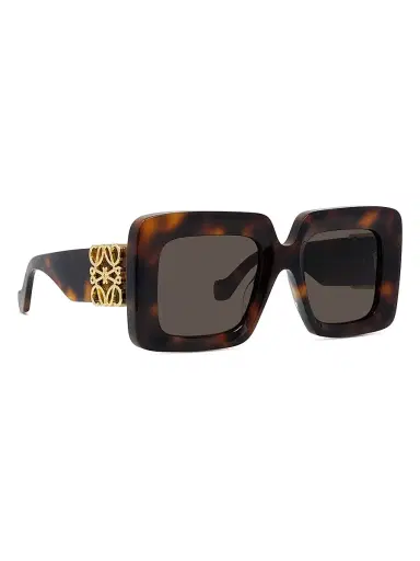 LOEWE Women's Anagram 51MM Rectangular Sunglasses - Dark Havana Brown | Thumbnail 8 LOEWE Women's Anagram 51MM Rectangular Sunglasses - Dark Havana Brown | Thumbnail 8