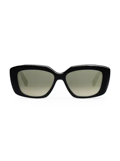 CELINE Women's Triomphe 55MM Rectangular Sunglasses - Black | Thumbnail 2 CELINE Women's Triomphe 55MM Rectangular Sunglasses - Black | Thumbnail 2