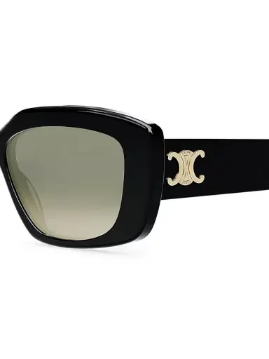 CELINE Women's Triomphe 55MM Rectangular Sunglasses - Black | Thumbnail 3 CELINE Women's Triomphe 55MM Rectangular Sunglasses - Black | Thumbnail 3