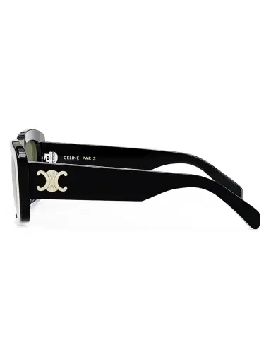 CELINE Women's Triomphe 55MM Rectangular Sunglasses - Black | Thumbnail 4 CELINE Women's Triomphe 55MM Rectangular Sunglasses - Black | Thumbnail 4