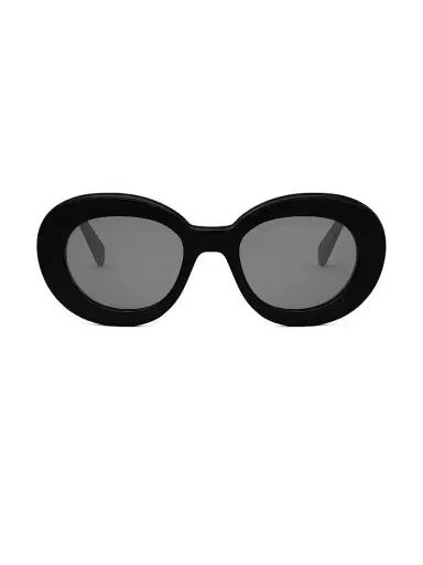 CELINE Women's Triomphe 53MM Round Sunglasses - Black Grey | Thumbnail 2 CELINE Women's Triomphe 53MM Round Sunglasses - Black Grey | Thumbnail 2