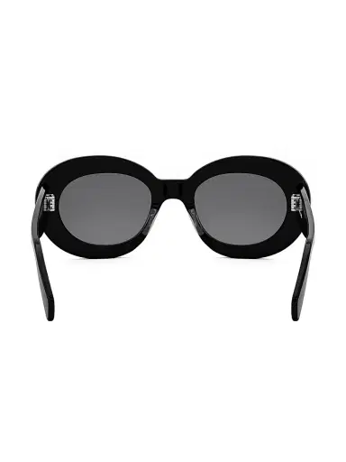 CELINE Women's Triomphe 53MM Round Sunglasses - Black Grey | Thumbnail 5 CELINE Women's Triomphe 53MM Round Sunglasses - Black Grey | Thumbnail 5