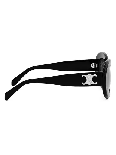 CELINE Women's Triomphe 53MM Round Sunglasses - Black Grey | Thumbnail 7 CELINE Women's Triomphe 53MM Round Sunglasses - Black Grey | Thumbnail 7