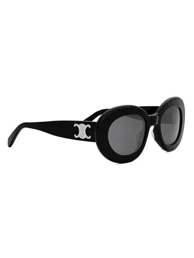 CELINE Women's Triomphe 53MM Round Sunglasses - Black Grey | Thumbnail 8 CELINE Women's Triomphe 53MM Round Sunglasses - Black Grey | Thumbnail 8