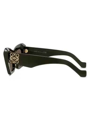 LOEWE Women's Anagram 51MM Cat-Eye Sunglasses - Dark Olive Green Brown | Thumbnail 3 LOEWE Women's Anagram 51MM Cat-Eye Sunglasses - Dark Olive Green Brown | Thumbnail 3