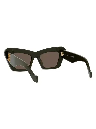 LOEWE Women's Anagram 51MM Cat-Eye Sunglasses - Dark Olive Green Brown | Thumbnail 4 LOEWE Women's Anagram 51MM Cat-Eye Sunglasses - Dark Olive Green Brown | Thumbnail 4