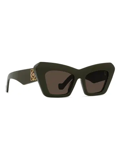 LOEWE Women's Anagram 51MM Cat-Eye Sunglasses - Dark Olive Green Brown | Thumbnail 8 LOEWE Women's Anagram 51MM Cat-Eye Sunglasses - Dark Olive Green Brown | Thumbnail 8