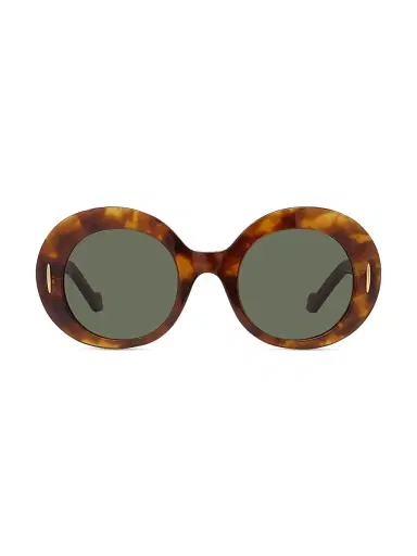 Loewe Women's Anagram 50MM Oval Sunglasses - Green Havana | Thumbnail 2 Loewe Women's Anagram 50MM Oval Sunglasses - Green Havana | Thumbnail 2