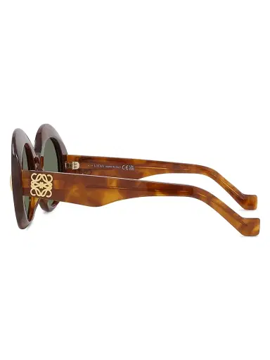 Loewe Women's Anagram 50MM Oval Sunglasses - Green Havana | Thumbnail 3 Loewe Women's Anagram 50MM Oval Sunglasses - Green Havana | Thumbnail 3