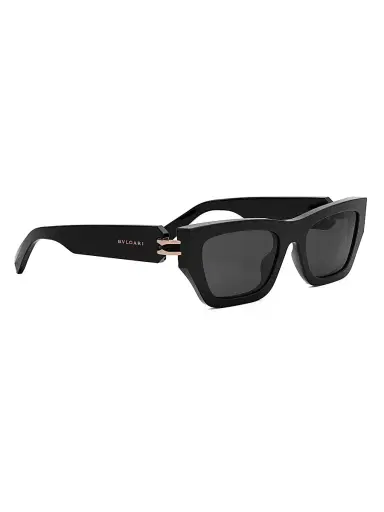 BVLGARI Women's B. Zero1 54MM Rectangular Sunglasses - Black Rose Black | Thumbnail 8 BVLGARI Women's B. Zero1 54MM Rectangular Sunglasses - Black Rose Black | Thumbnail 8