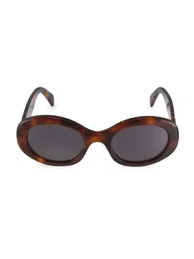 CELINE Women's Triomphe 52MM Oval Sunglasses - Havana Smoke | Thumbnail 4 CELINE Women's Triomphe 52MM Oval Sunglasses - Havana Smoke | Thumbnail 4
