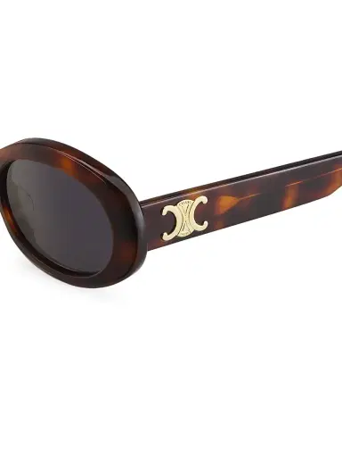 CELINE Women's Triomphe 52MM Oval Sunglasses - Havana Smoke | Thumbnail 5 CELINE Women's Triomphe 52MM Oval Sunglasses - Havana Smoke | Thumbnail 5